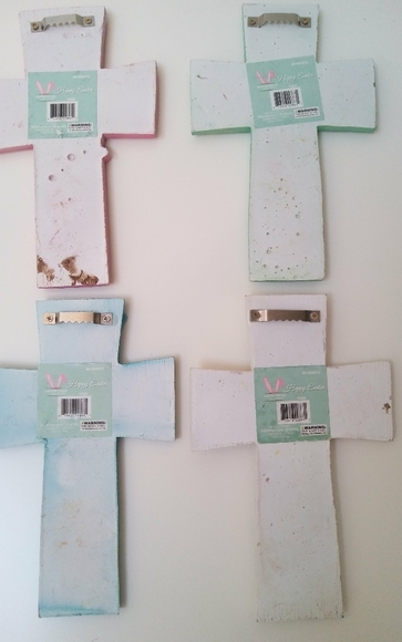 Easter  Ceramic 7.4" Crosses With Bible Verses Set - Picture 3 of 8